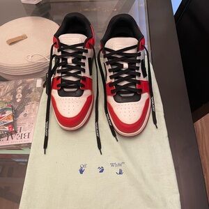 Off-White Out of Office Men's Red and White Sneakers